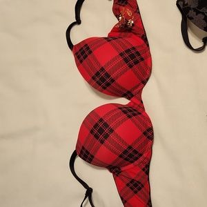 Buffalo check red bra